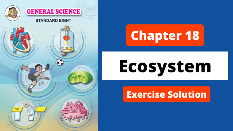Class 8 | Science | Chapter 18 | Ecosystem | Exercise Solution | Maharashtra Board