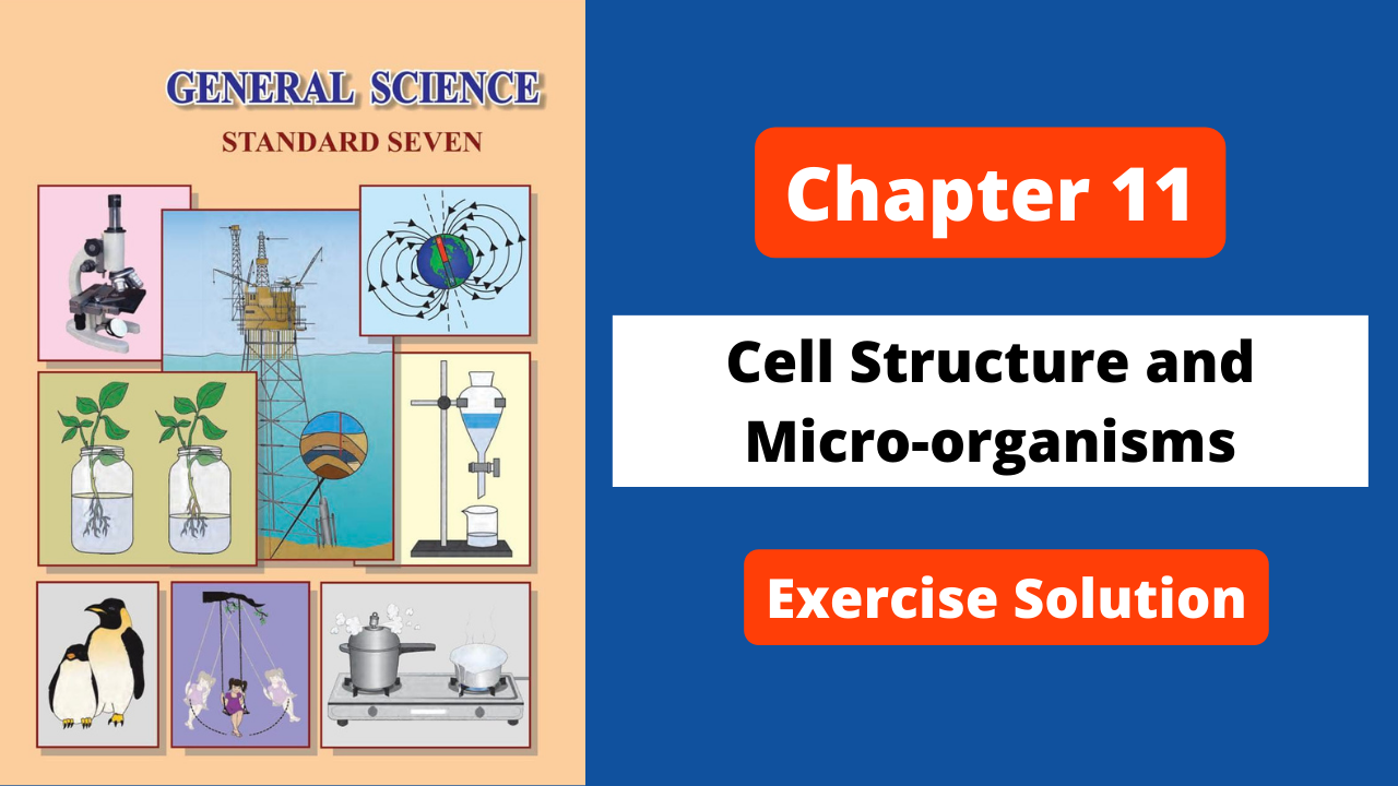 Class 7 | Science | Chapter 11 | Cell Structure and Micro-Organisms | Maharashtra Board | Solution