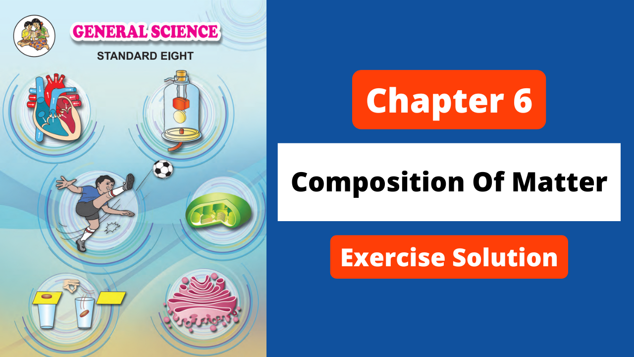Class 8 | Science | Chapter 6  | Composition Of Matter | Exercise Solution | Maharashtra Board
